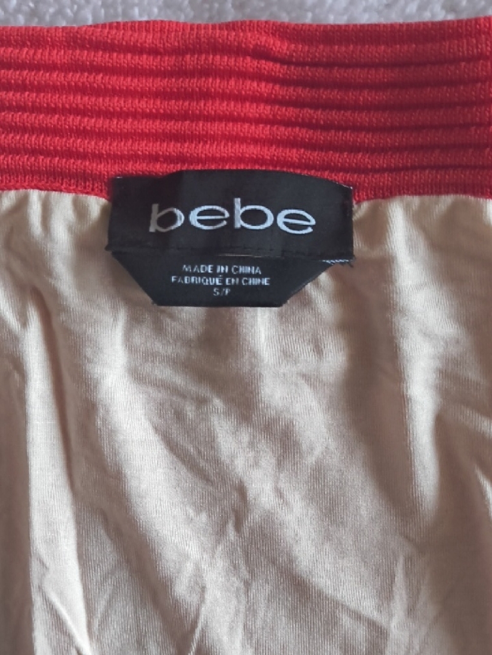 bebe Bright Red Textured Pencil Skirt - Picture 4 of 4